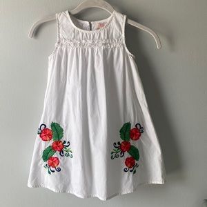 GB Girls White Embroidered Dress 5